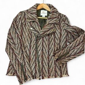 Bob Timberlake Jacquard Boho Moto Jacket (M)